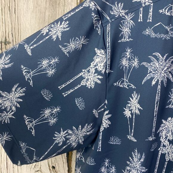 Bad Birdie Thermal Golf Polo Palm Tropical Print Size Large F - Picture 6 of 9
